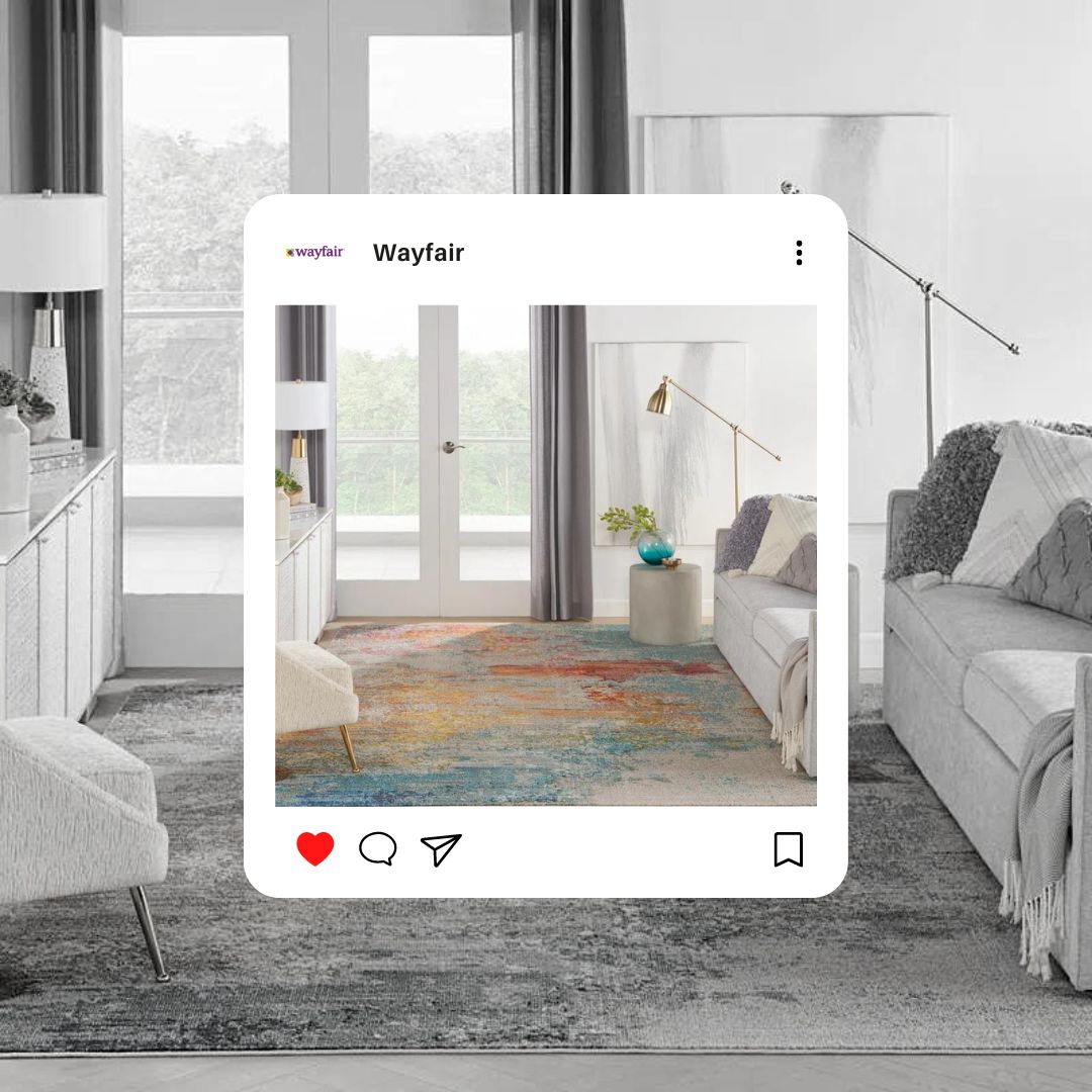 Adrihana Machine Woven / Power Loomed Performance Blue/Yellow Rug