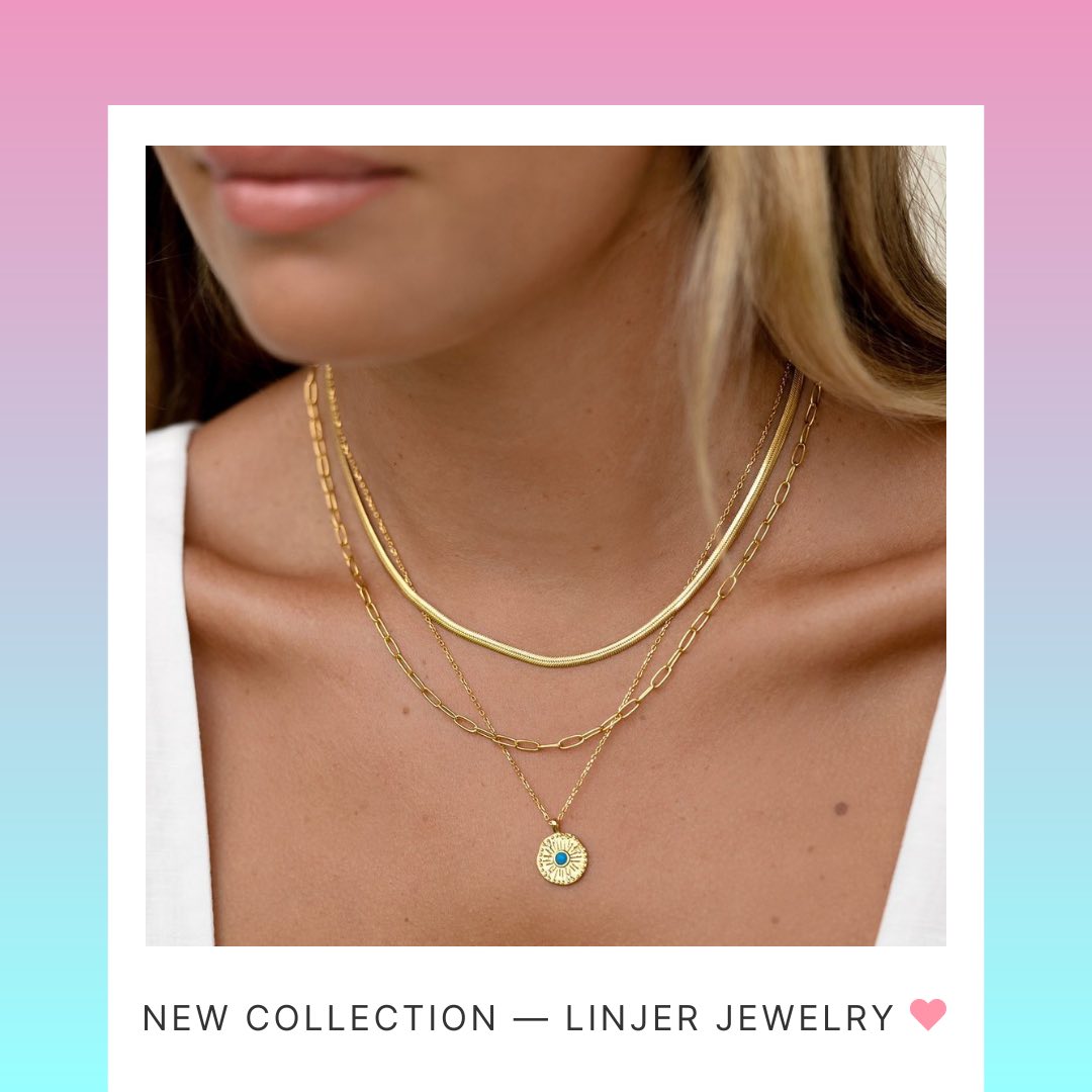 Linjer Jewelry golden necklaces